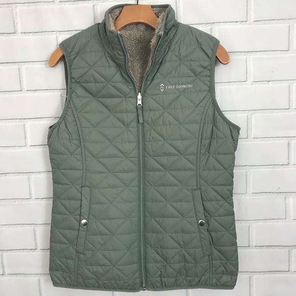 Free Country Jackets & Blazers - Free Country Vest Faux Fire Lined Jacket full zip
